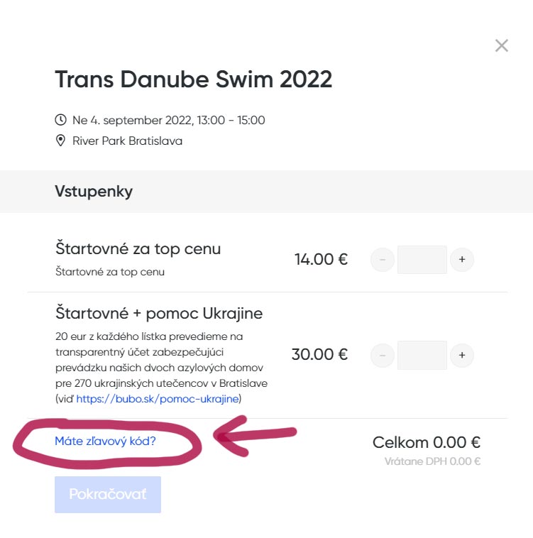 Trans Danube Swim zľavový kód 2022