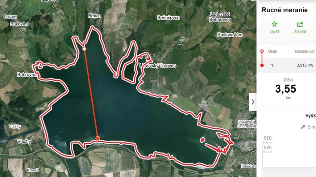 Mapka trasa Mara Swim 2022, Soňa Rebrová